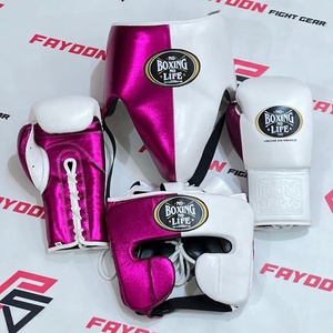 Ensemble personnalisable No Boxing No Life, gants de boxe lacés, cuir de vachette de haute qualité, rembourrage 4 couches, respirant, léger - Product Image 4
