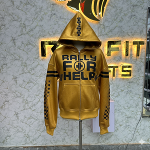 Logotipo privado de alta calidad Sudadera con cremallera más demandada Color marrón Impreso Hecho en fábrica Precio barato Sudaderas con capucha Hombres Sudaderas con capucha para hombres - Product Image 6