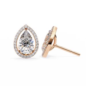 Boucles d'oreilles uniques en or 18 carats avec diamant de laboratoire, boucles d'oreilles de qualité supérieure - Product Image 5