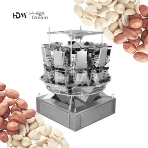 Erdnüsse Snacks Samenbeutel-Befüllungs-Packmaschine 14-Kopf 1,6 Liter Mehrkopf-Kombinationswaage