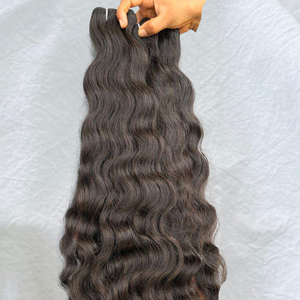 Cheveux humains alignés sur les cuticules de 24 pouces | Paquet bouclé naturel brut Genius Weft | Cheveux de temple indien non transformés - Product Image 5