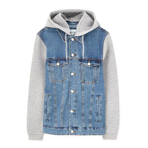 Vente en gros de vestes décontractées à capuche en denim pour hommes, à manches longues, légères, respirantes, mode, qualité supérieure - Product Image 5