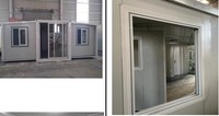 Villa moderne préfabriquée en panneaux sandwich, conteneur en acier, tubes carrés en acier galvanisé, 3 chambres, 2 salles de bain, garantie OEM 5 ans