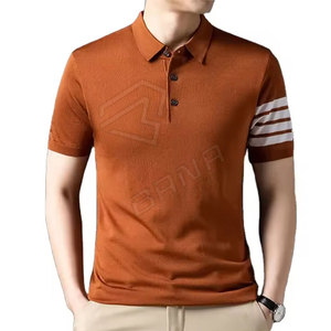 Breathable High Quality Men's for Shirts Knitted Custom Design Short Sleeve Summer Casual T-Shirts Customizable Sizes Logo OEM - Product Image 1