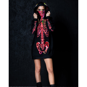 เสื้อมีฮู้ดฮาโลวีนแบบกำหนดเองพิมพ์ลาย3D-ออกแบบเฉพาะรูปทรงน่ากลัวเหมาะสำหรับงานเฉลิมฉลองวันฮาโลวีนและชุดเทศกาลลำลอง - Product Image 2