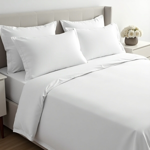 Thanh lịch 300t máy bay phản lực dệt 190x245 cm combed bông sateen Duvet cover vớ<span class=keywords><strong>i</strong></span> pháp mặt bích Đồng bằng mô hình - Product Image 3
