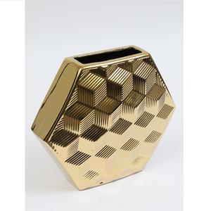 แจกันและแจกันดอกไม้สีทองงานออกแบบเองที่ดีที่สุดสำหรับตกแต่งบ้านการตกแต่งในร่มที่ดีที่สุดและดีไซน์แบบแฮนด์เมด - Product Image 6