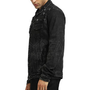 Veste en jean pour homme avec marque personnalisée, idéale pour les collections de vêtements d'hiver et les ventes au détail - Product Image 3