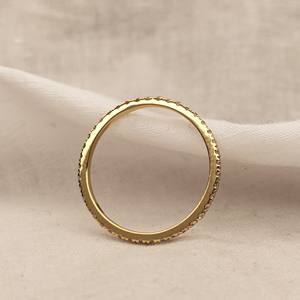 Anillo de compromiso de diamante cultivado en laboratorio de corte redondo solitario chapado en oro macizo de 14 quilates certificado IGI para hombres y mujeres anillos finos para fiesta - Product Image 2