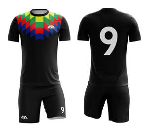 ชุดเสื้อฟุตบอลผ้าโพลีเอสเตอร์พิมพ์ลายโลโก้ได้ตามต้องการ - Product Image 1