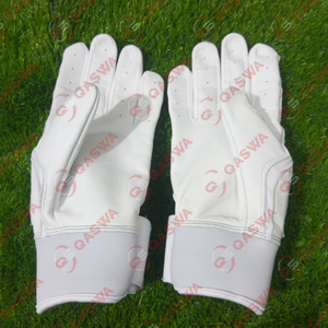 High Quality Sportwear <b>Long</b> Cuff Leather Baseball Batting <b>Gloves</b> <b>White</b> Color Adult & Youth Baseball Batting <b>Gloves</b> - Product Image 3
