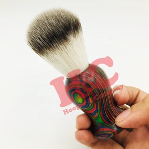 Brocha de Afeitar de Pelo Sintético para Hombre, Mango de Madera, Envío Inmediato, Oferta de Logotipo Personalizado, Brocha de Afeitar Húmeda Sostenible para Salón - Product Image 1