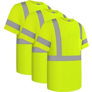 Camiseta de Seguridad Reflectante de Venta Caliente, 100% Algodón, Tela Oxford Ecológica, Manga Corta, Impermeable, con Luz LED Intermitente y Logotipo Personalizado - Product Image 2