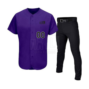 Uniforme de baseball personnalisé en polyester respirant et léger, séchage rapide, évacuation de l'humidité, design entièrement personnalisé pour adultes unisexes - Product Image 1