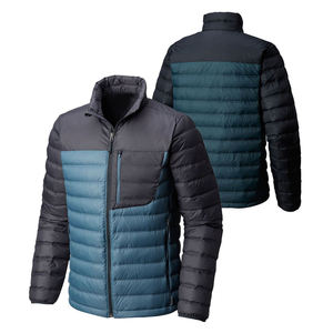 เสื้อปาร์กาขนเป็ดไนล่อนมีฮู้ดถอดได้เสื้อแจ็คเก็ต2026เสื้อคลุมสีเทาพิมพ์ลายโลโก้กลางแจ้ง - Product Image 3