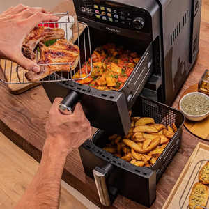 Cecotec Cecofry DuoLevel 10000 Freidora Eléctrica Sin Aceite de 10L y 2400W con Apagado Automático, Negra, de Plástico, Forma Cuadrada - Product Image 5