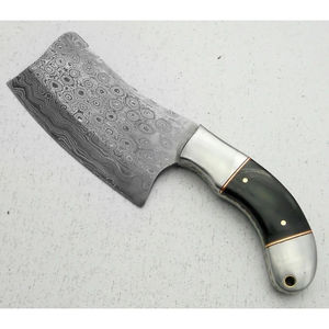 Cuchillo de Cocina Burraq DIY OEM Hecho a Mano de Acero de Damasco, Multifuncional, con Patrón de Gota de Lluvia, 10 Pulgadas, con Funda de Cuero, para Uso en la Cocina - Product Image 5