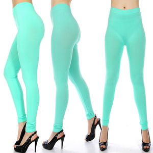 Mallas de mujer personalizadas de algodón 100%, tela de punto cómoda y elástica con logotipo en la cintura, pedidos directos del fabricante - Product Image 1