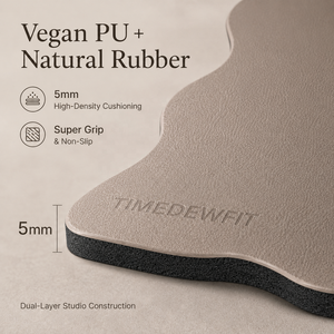 Maßgefertigte Gewölbte Ovale Pillenförmige Umweltfreundliche Rutschfeste Langlebige Wellenförmige PU Naturkautschuk Yogamatte 4,5mm Dick - Product Image 6