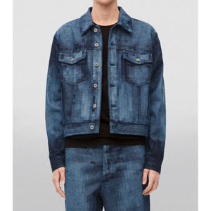 2025 New High Quality Men's <b>Canvas</b> Jacket Custom Washed <b>Blue</b> Denim with Down Oem Designs Winter Season Woven Fabric - Product Image 5