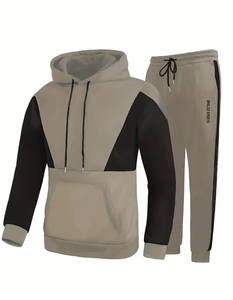 ชุดเซ็ตเสื้อฮู้ดดี้และกางเกงวอร์มลำลองแบบเรียบง่ายสำหรับผู้หญิง ขายส่งแบบกำหนดเองได้ - Product Image 1