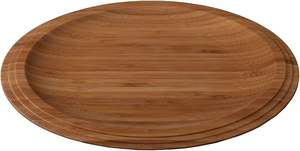 Plateau de service rond en bois, style rustique, prix de gros abordable, compatible lave-vaisselle, couleur marron, pour hôtel et restaurant - Product Image 3