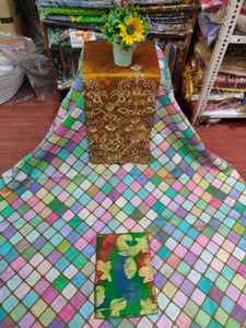 Tissu pour robe de mariée et occasions spéciales pour filles, 100 % coton, imprimé numérique motif feuillage, respirant et écologique - Product Image 6