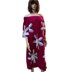 Vestido tejido de rayón 100% con hombros descubiertos pintado a mano, ropa deportiva, traje de baño de una pieza para Fitness, conjunto de Bikini de verano - Product Image 1