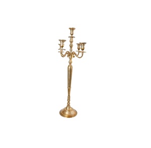 Pièce maîtresse de table de mariage indienne faite à la main Candélabre le moins cher Bougeoir fini noir Bougie Menorah disponible - Product Image 2