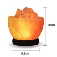 Lampe en sel de l'Himalaya, lampe en cristal de sel de roche avec base, lampe en cristal de sel, veilleuse de chevet, décoration de chambre à coucher