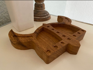 Plateau de service en bambou avec 5 compartiments Planche à charcuterie écologique Assiette à plat Logo laser pour présenter des plats et des assiettes - Product Image 3