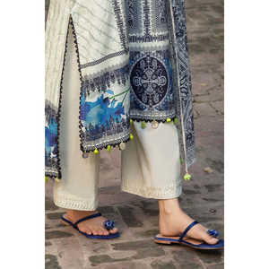 Conjunto de Traje de 3 Piezas para Mujer con Estampado de Rayas Zari y Jacquard, con Dupatta SP-52089 - Product Image 2