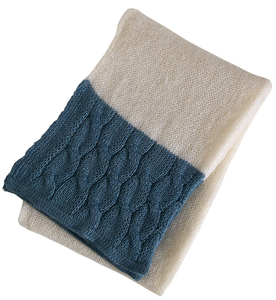 OEM ODM 100% Manta de punto de algodón Manta de lana de color sólido súper suave y ropa de cama gruesa Patrón impreso a precio por mayor - Product Image 5