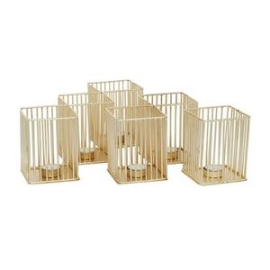 Ensemble de 2 bougeoirs décoratifs pour table, en métal plaqué or, pour bougies votives, décoration de porte - Product Image 3