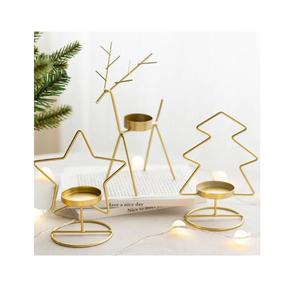 Bougeoir décoratif de table vintage bougeoir votif de vacances bougeoir en métal de qualité supérieure pour décor festif - Product Image 1