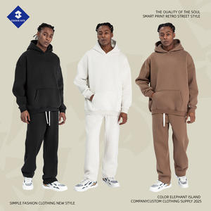 แจ็กเก็ตมีฮู้ดสำหรับผู้ชาย, เสื้อสวมหัวมีแบรนด์แฟชั่นอเมริกันบุขนแกะหลวม350กรัมลำลองฤดูใบไม้ร่วงและฤดูหนาว - Product Image 3