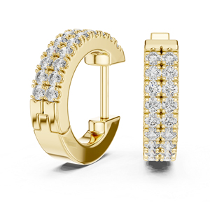 Boucles d'oreilles en or blanc 14 carats avec diamants ronds de laboratoire, collection de fiançailles, bijoux de mariée pour femmes, luxe certifié, mariage - Product Image 5