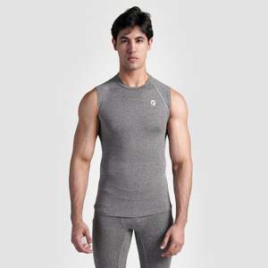 เสื้อกล้ามรัดรูปสีเทาสำหรับผู้ชาย GA - Product Image 1