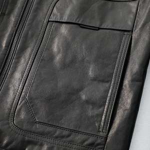 Chaqueta de cuero para hombre personalizada al mejor precio chaqueta hecha a medida de moda popular de Pakistán chaqueta de cuero de moda - Product Image 6