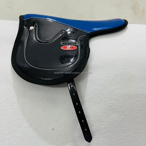 Sillín de carreras sintético BLACK de caballo patentado disponible con tamaño y diseño personalizados - Product Image 1