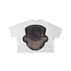 เสื้อยืดโอเวอร์ไซส์สำหรับผู้ชายเสื้อครอป Boxy ผ้าฝ้ายลายเครื่องบินเปล่า - Product Image 4