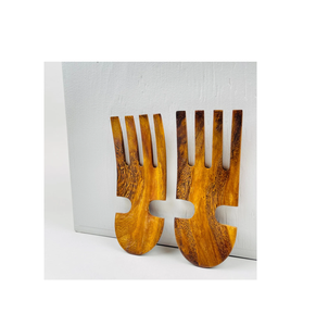 Cuillère à salade main en bois attrayante faite à la main de haute qualité naturelle logo personnalisé serveur à salade en bois à un prix abordable - Product Image 1