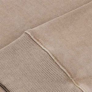 Sweats à col rond 100% coton hiver polaire doublé Long Polo Style solide motif tricoté tissage Anti-rétrécissement Anti-rides haut - Product Image 5