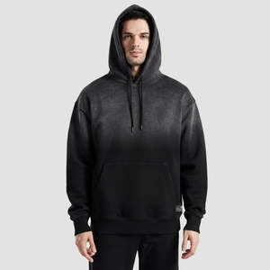Sweat à capuche tie-dye haut de gamme pour femme, en maille de soie noire, brodé de lettres camouflage, style streetwear, léger pour l'hiver - Product Image 2