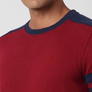 Nueva llegada de alta calidad básica bloque de color de gran tamaño holgado cuadrado cuello redondo hombres sudadera personalizada mezcla de algodón sudadera - Product Image 3