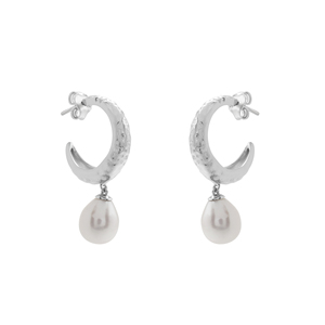 ต่างหูแบบห่วงขนาด7x9มม. ทำจากมุกธรรมชาติขนาด34x20x7มม. ต่างหูแบบห่วง925เงินสเตอร์ลิงเครื่องประดับคุณภาพสูงสำหรับงานแต่งงาน - Product Image 5