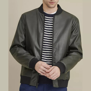 Chaquetas de bombardero azul de alta calidad para hombres, venta al por mayor, tela transpirable personalizable de tamaño XL con bolsillo de manga para ropa de invierno - Product Image 3