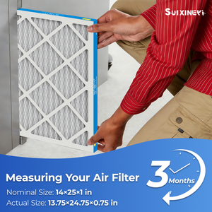 Filtro de Aire para Horno AC SUIXINEYI 14x25x1, MERV 8, Plegado, Rectangular, Repuesto para Sistema HVAC - Product Image 5