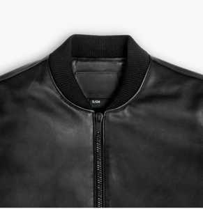 Chaqueta de motorista de invierno de cuero genuino OEM personalizada con logotipo frontal para hombres | Etiqueta privada | Pedidos al por mayor | Envío mundial - Product Image 5