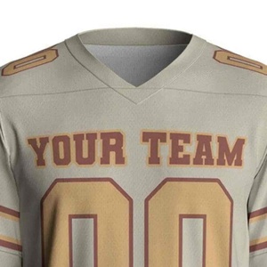 Maillot de football américain de haute qualité, personnalisé avec un logo par sublimation, en polyester, maille lourde, manches courtes - Product Image 4